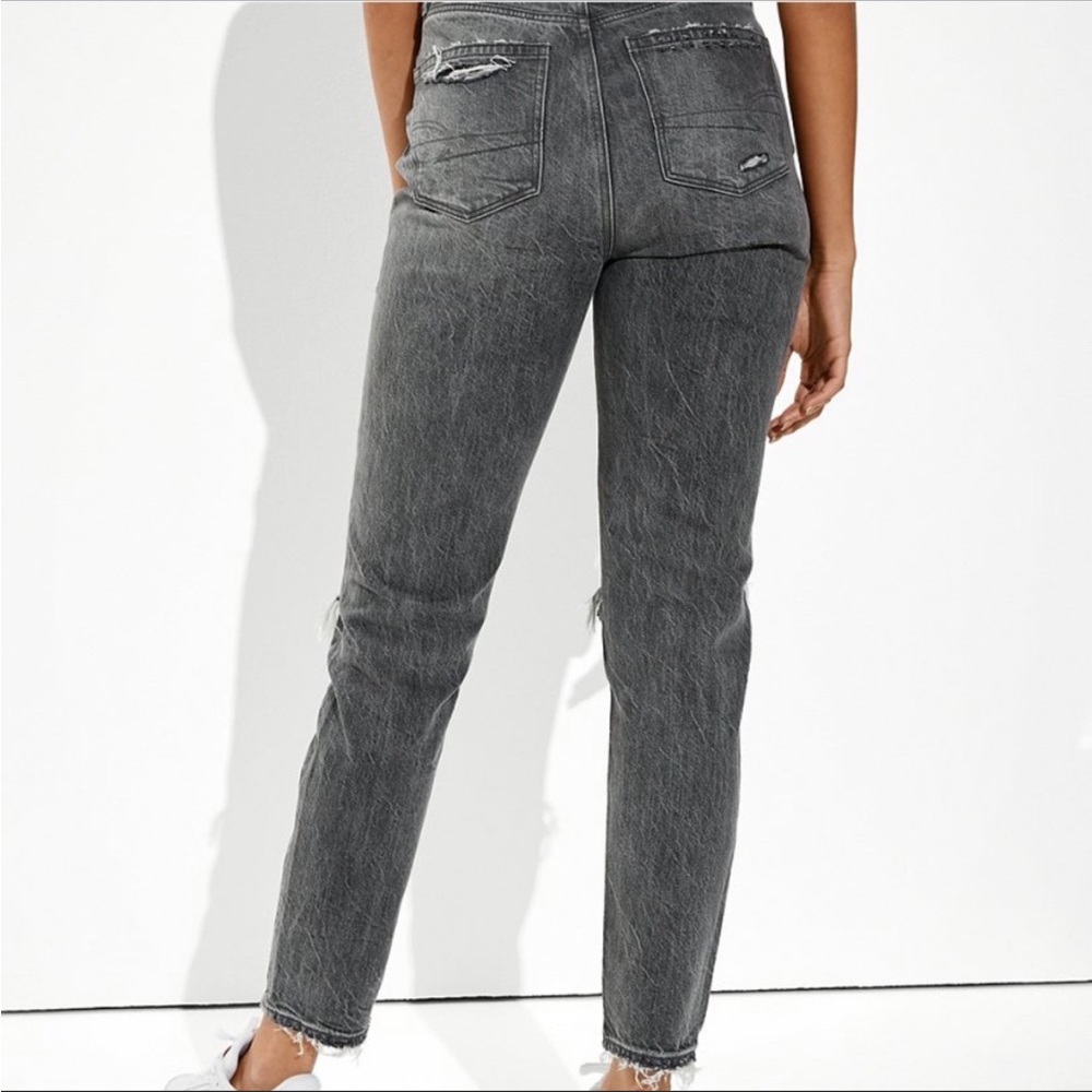 American Eagle Ripped high Rise Mom Jeans - Picture 2 of 12